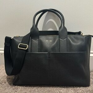 Brand new. Never used. JEM + BEA -LEATHER JEMIMA BAG – BLACK & GOLD HARDWARE